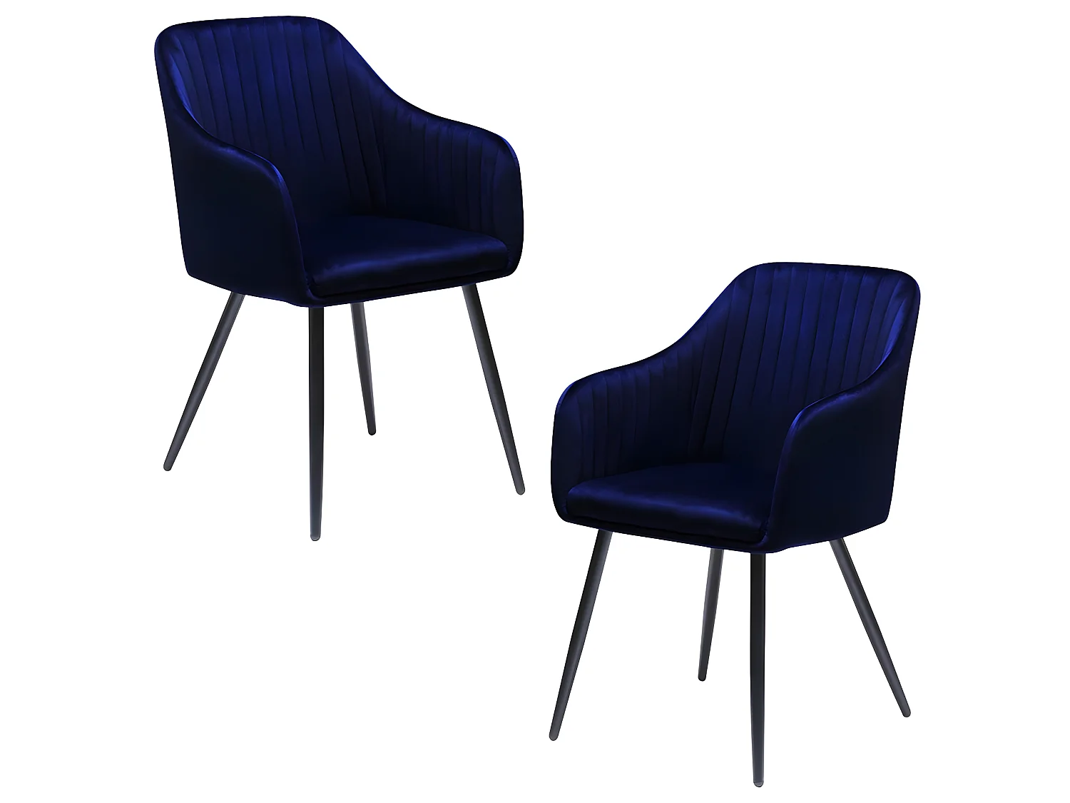 Savona eetkamerstoel velours blauw.