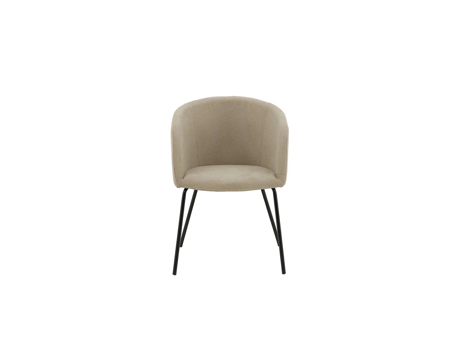 Berit chaise de salle à manger avec accoudoirs beige.