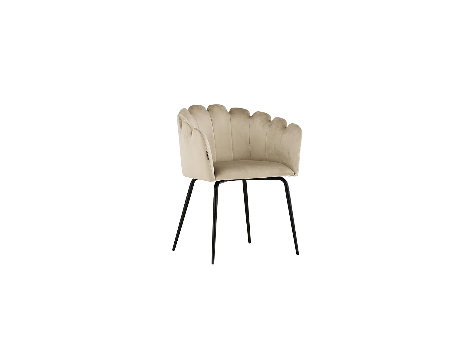 Limhamn chaise de salle à manger avec accoudoirs, velours beige.