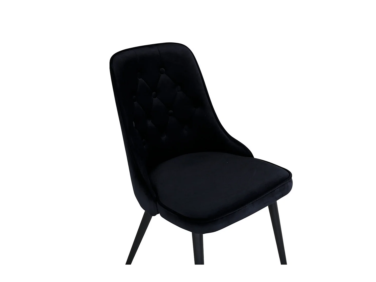 VelvetDeluxe eetkamerstoel velours zwart.