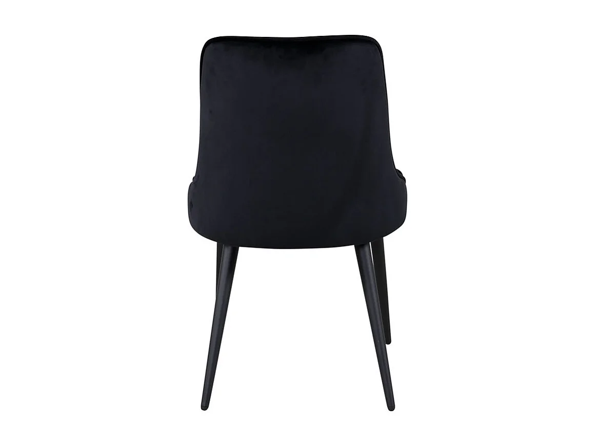 VelvetDeluxe eetkamerstoel velours zwart.