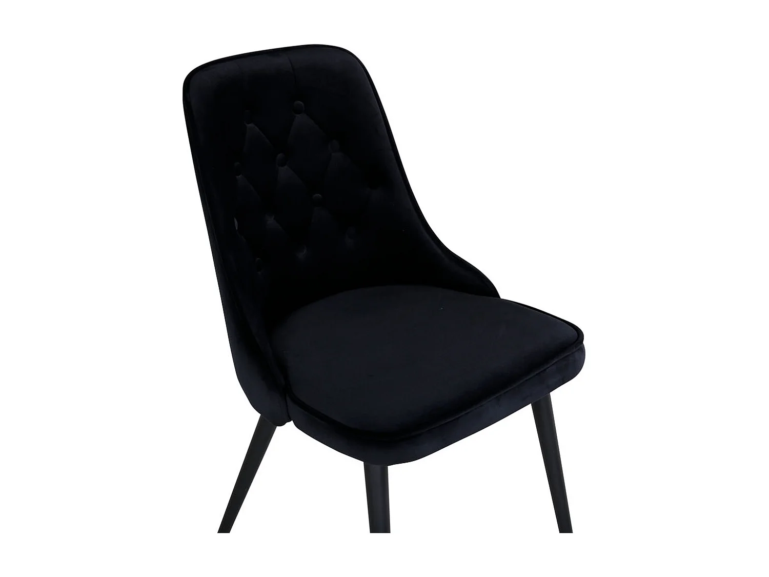 VelvetDeluxe eetkamerstoel velours zwart.