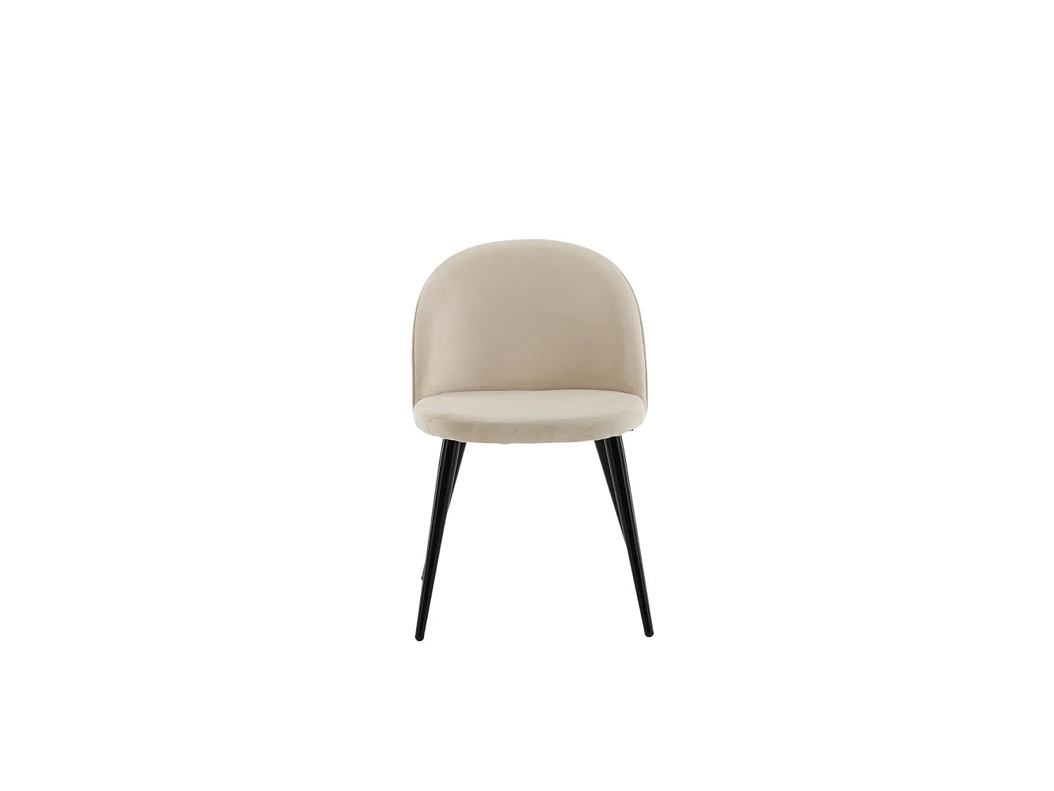 Velvet Chaise de salle à manger en velours, Beige, noir.