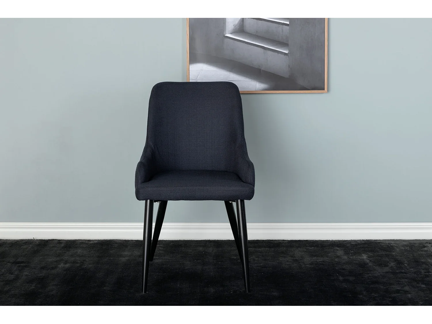 Plaza eetkamerstoel zwart, zwart.