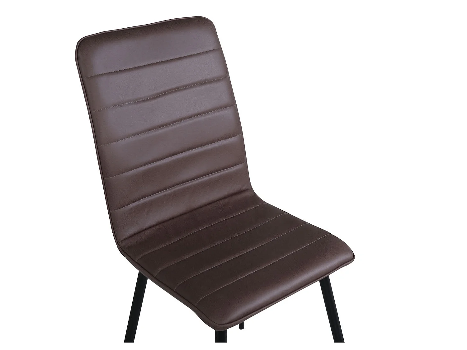 WinduLyx Chaise de salle à manger PU simili cuir, marron.
