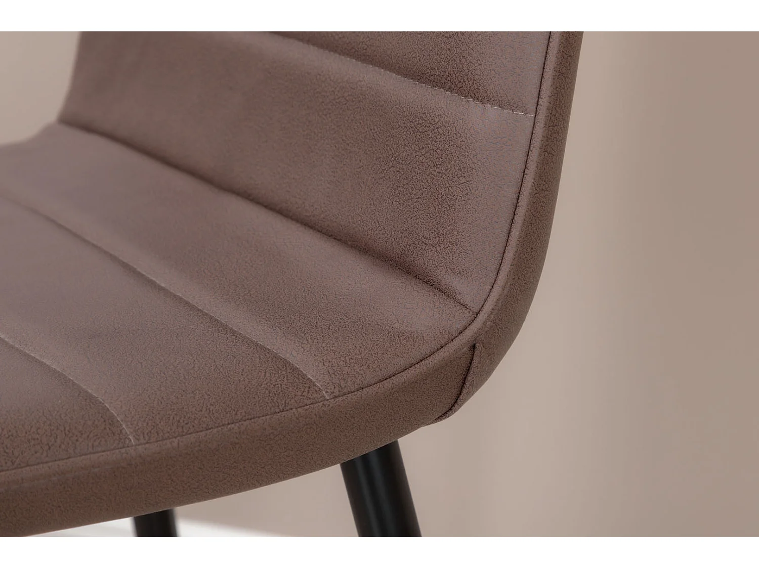 WinduLyx Chaise de salle à manger PU simili cuir, marron.