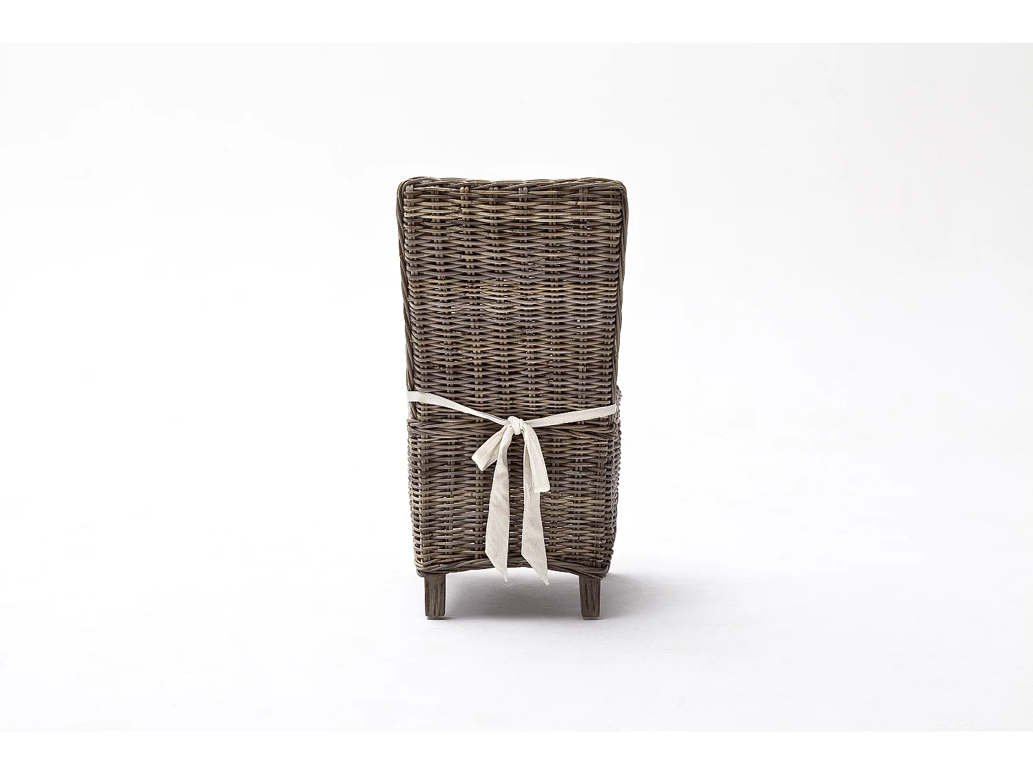 Morin Chaise de salle à manger en rotin naturel, gris.