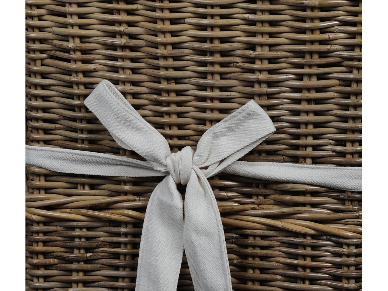 Morin Chaise de salle à manger en rotin naturel, gris.