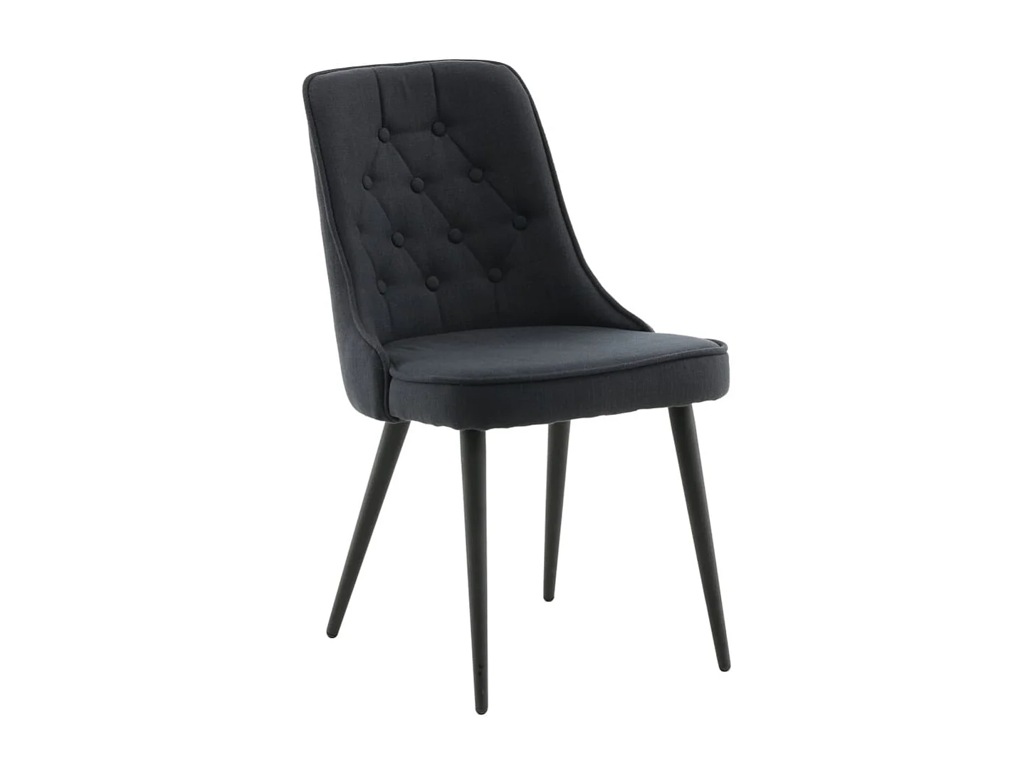 Chaises à manger lot de 2 Velvet Deluxe Polyester noir