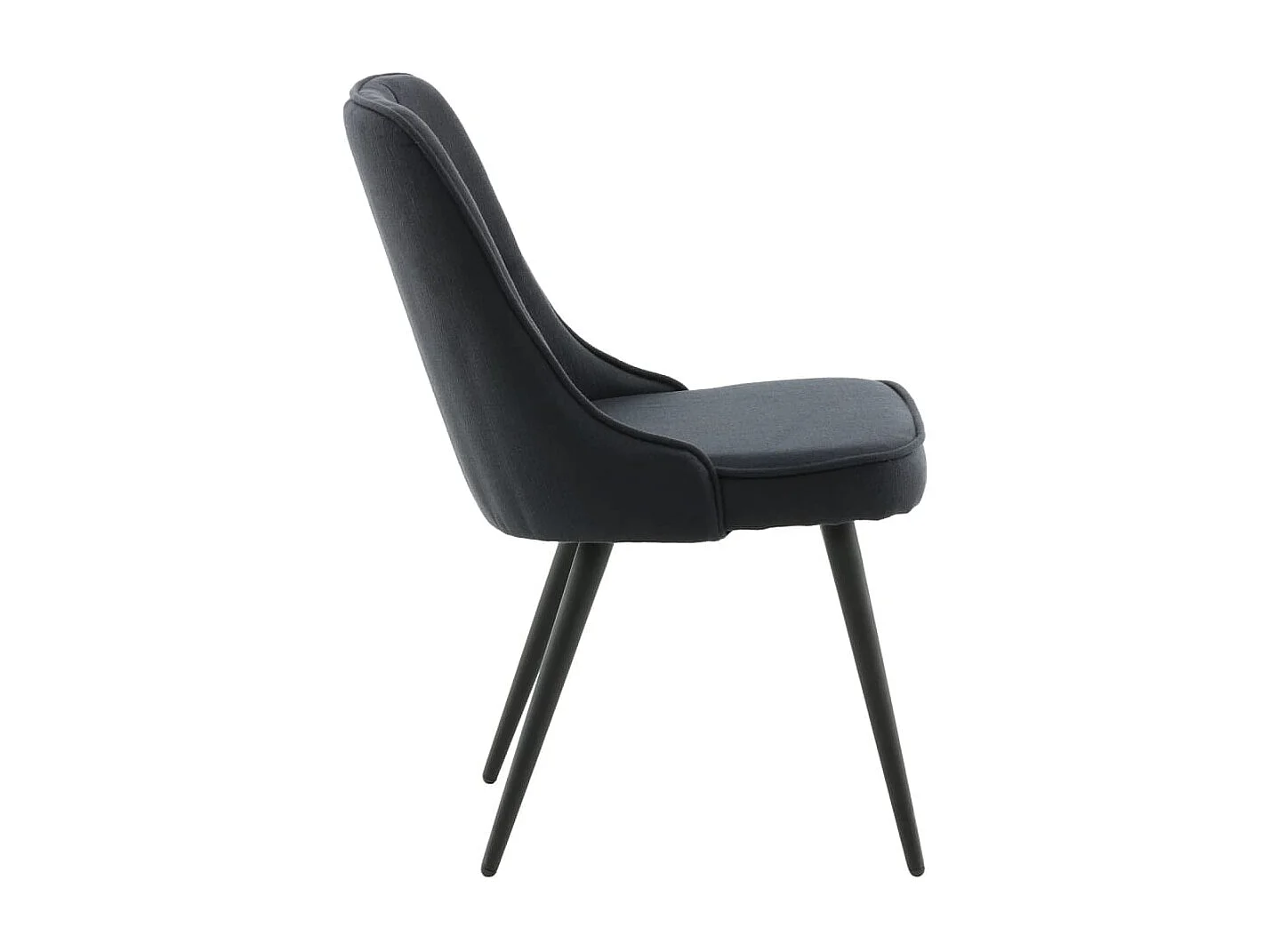 Chaises à manger lot de 2 Velvet Deluxe Polyester noir