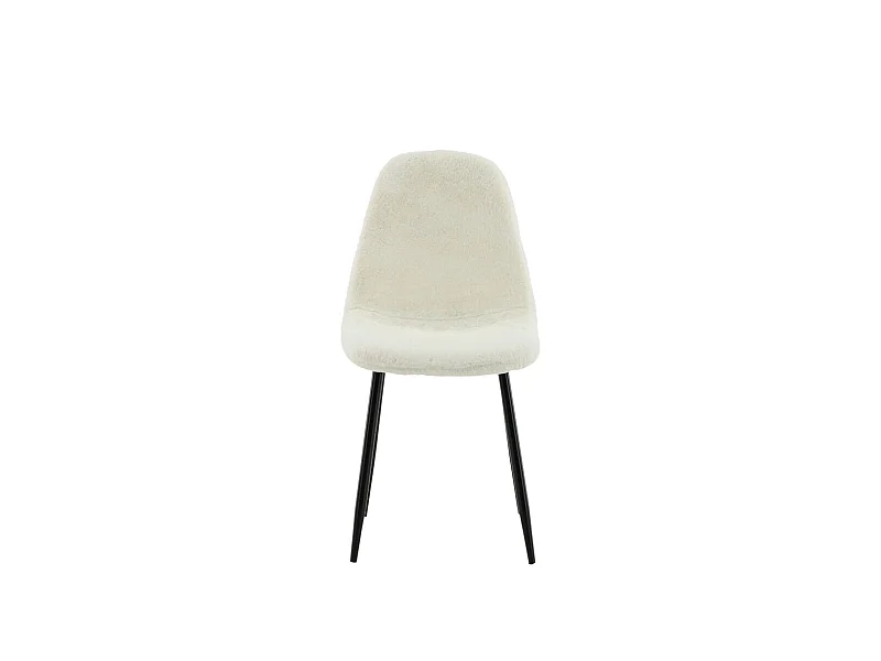 Polar Chaise de salle à manger Teddy, blanc.