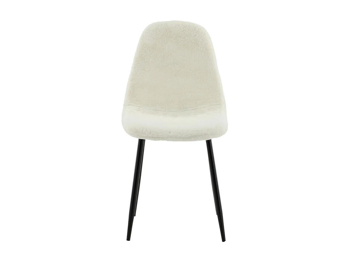 Polar Chaise de salle à manger Teddy, blanc.