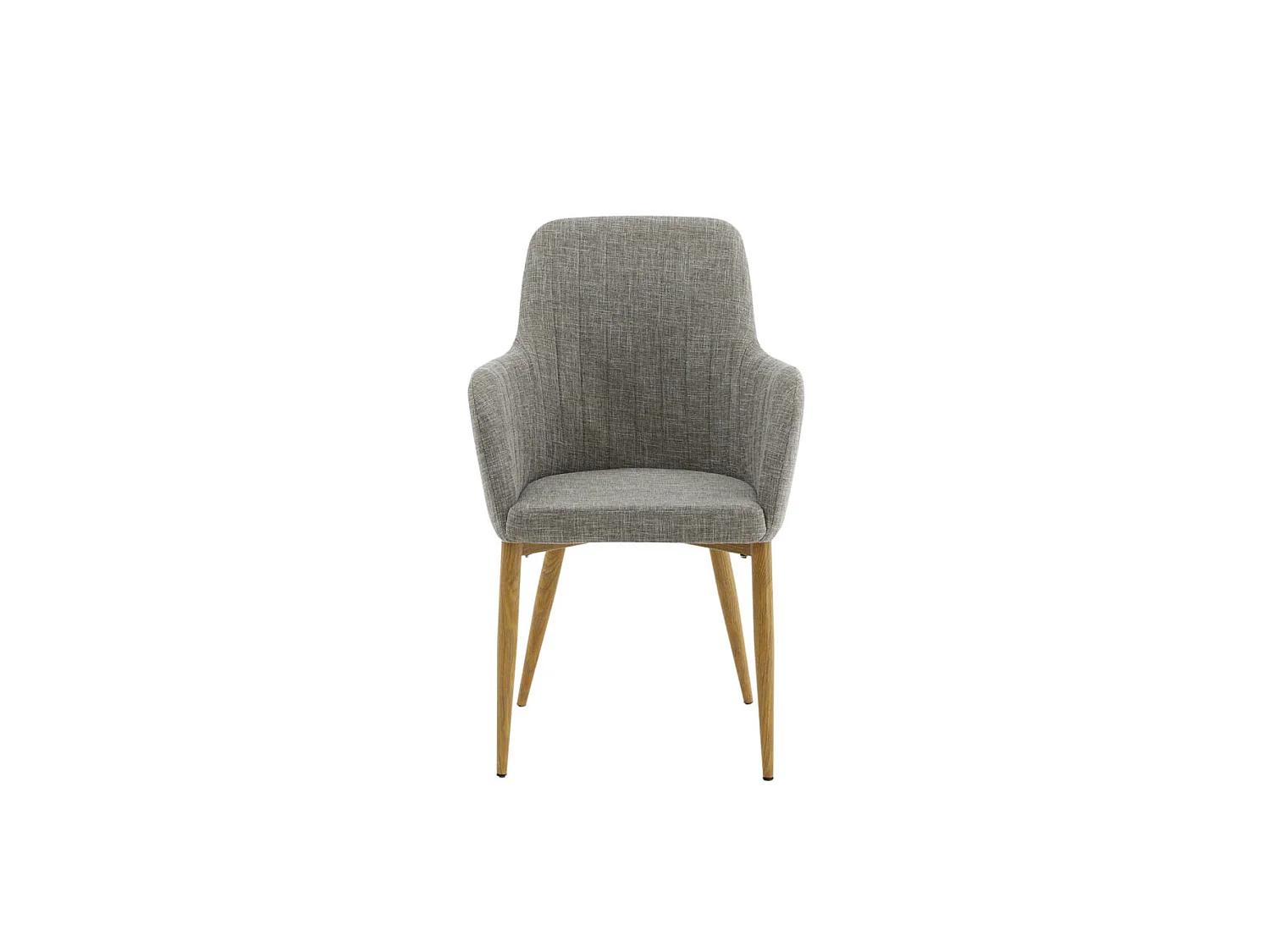 Comfort Chaise de salle à manger, gris clair, finition chêne.