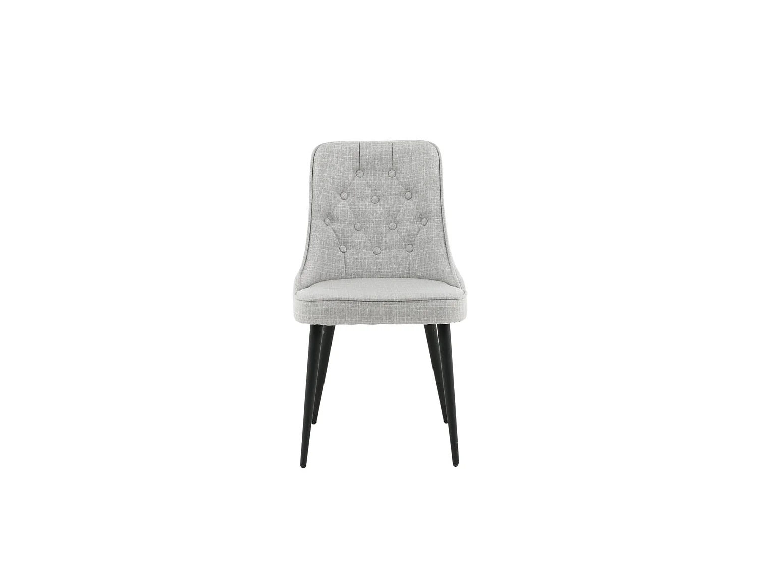VelvetDeluxe Chaise de salle à manger, gris clair, noir.