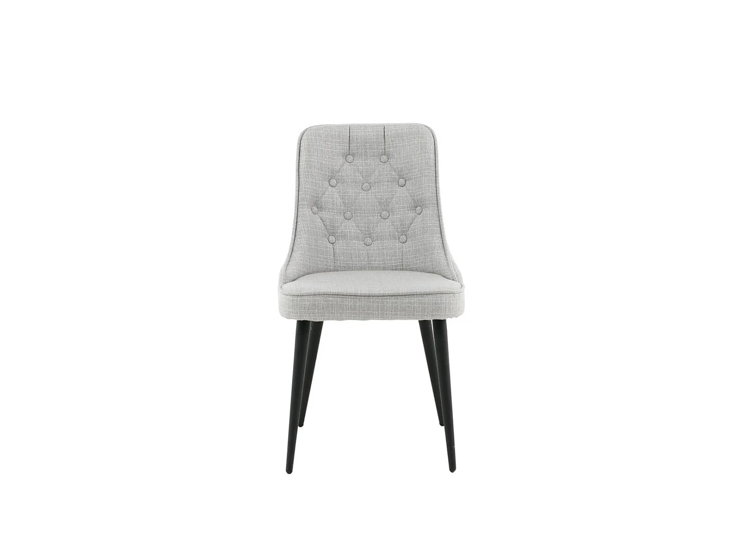 VelvetDeluxe Chaise de salle à manger, gris clair, noir.