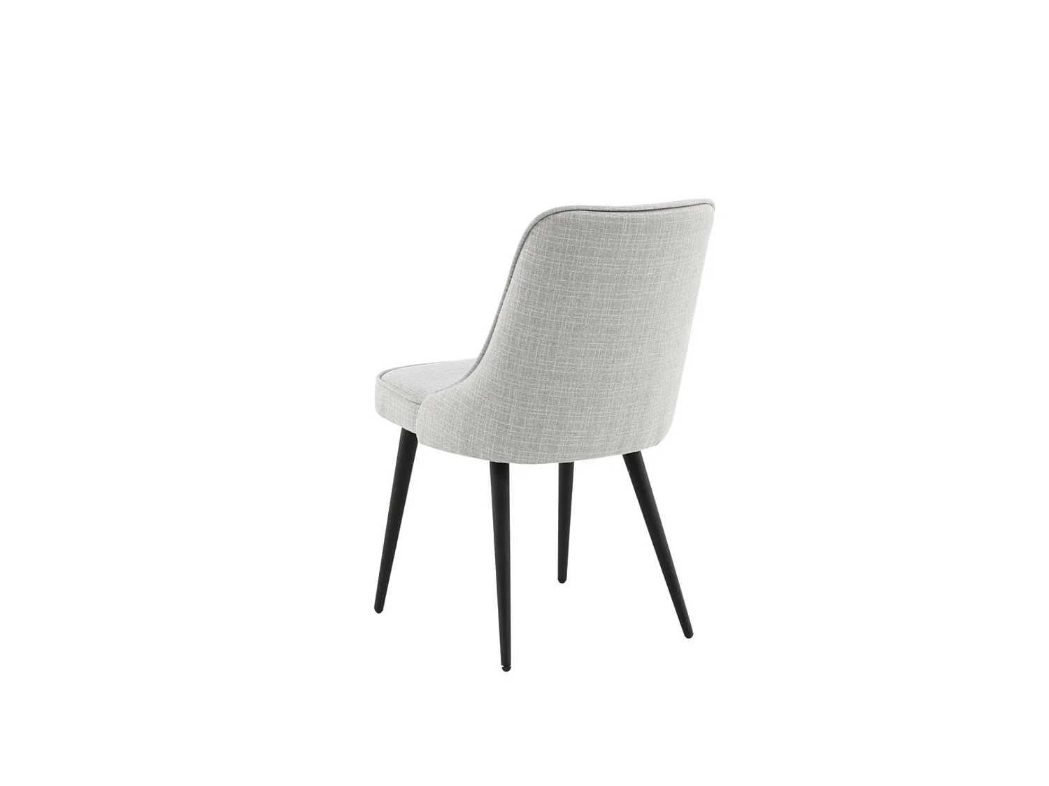 VelvetDeluxe Chaise de salle à manger, gris clair, noir.