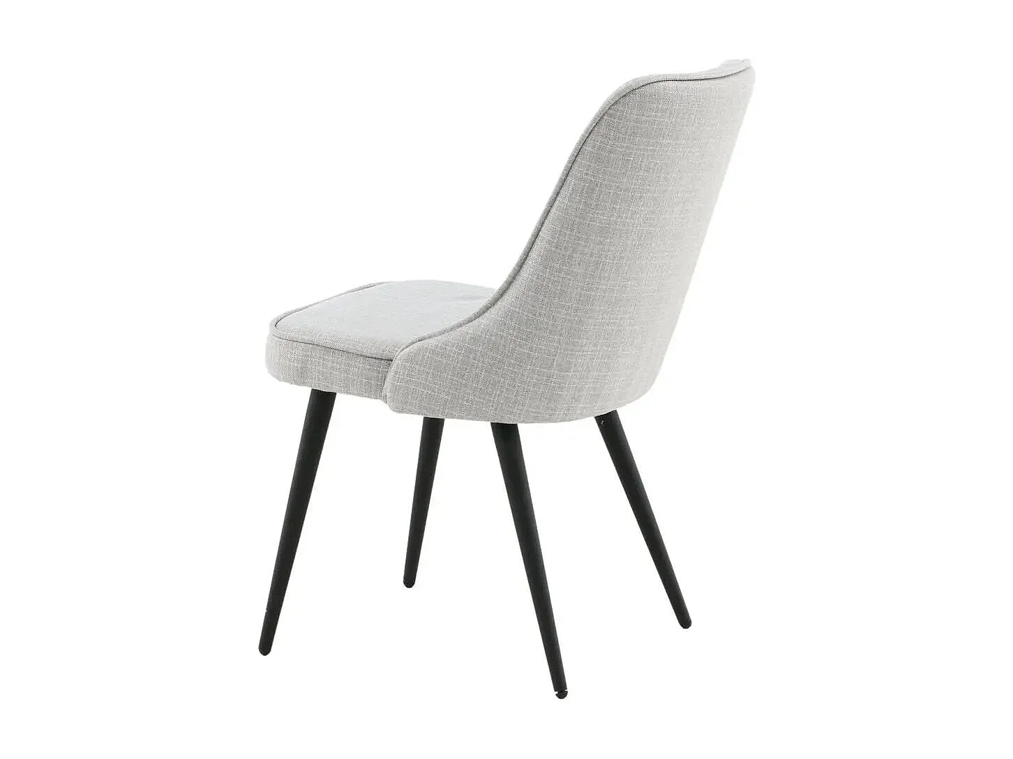 VelvetDeluxe Chaise de salle à manger, gris clair, noir.