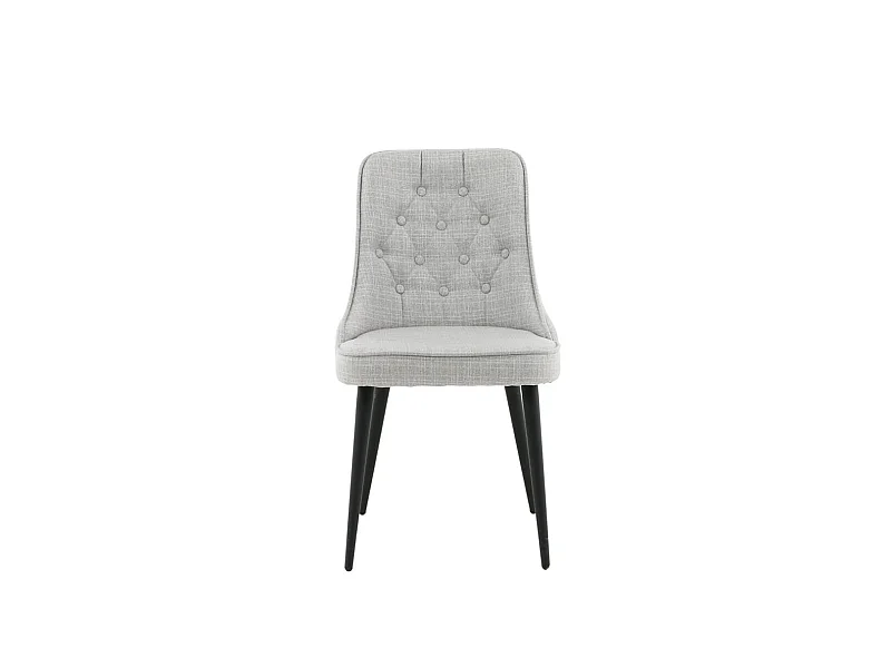 VelvetDeluxe eetkamerstoel lichtgrijs, zwart.