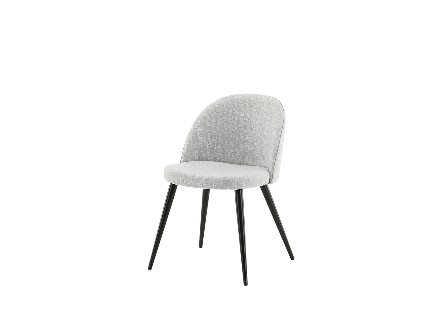 Velvet Chaise de salle à manger, gris clair, noir.