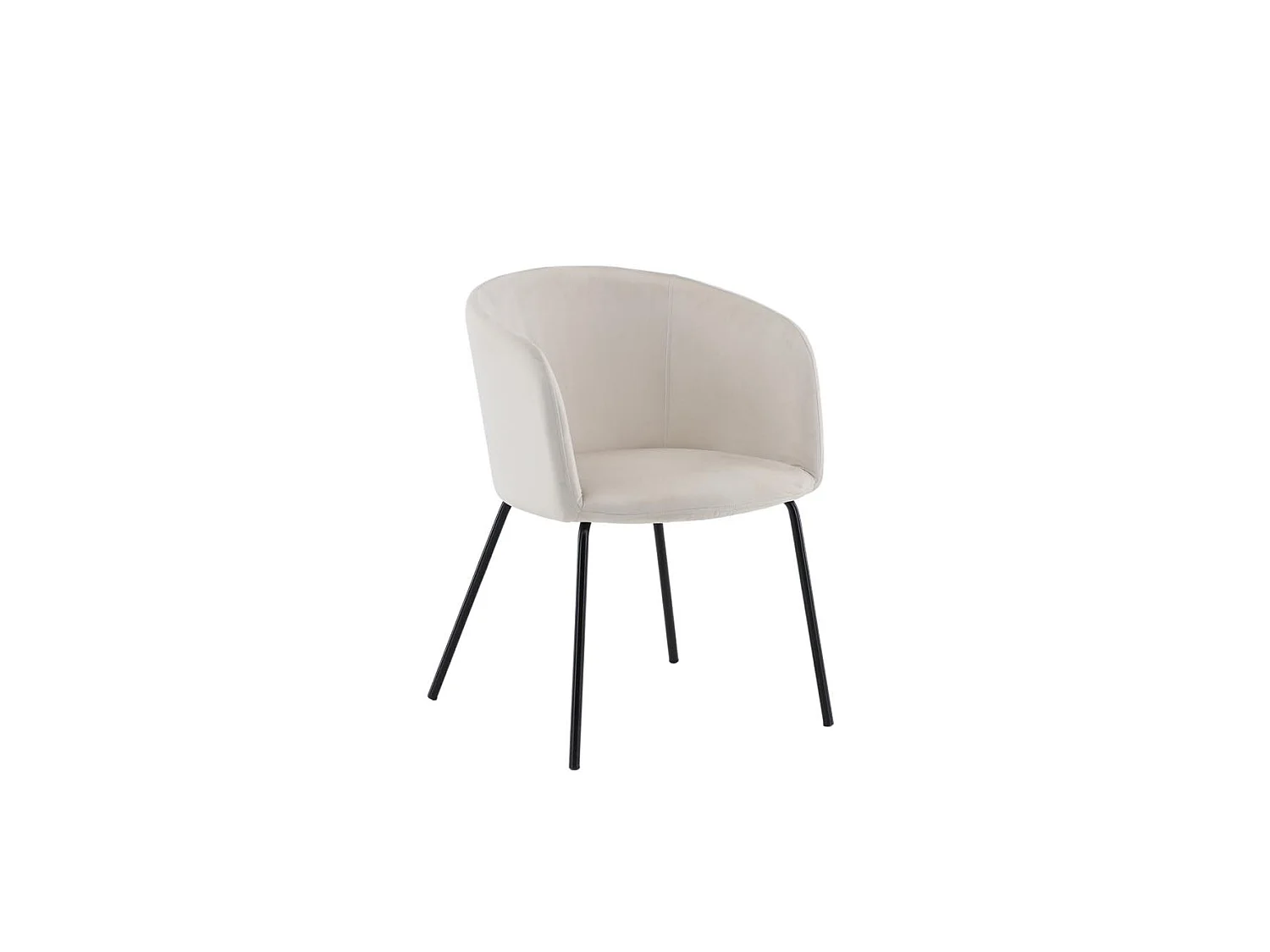 Berit chaise de salle à manger velours beige.