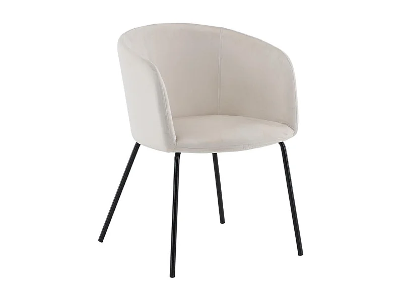 Berit chaise de salle à manger velours beige.