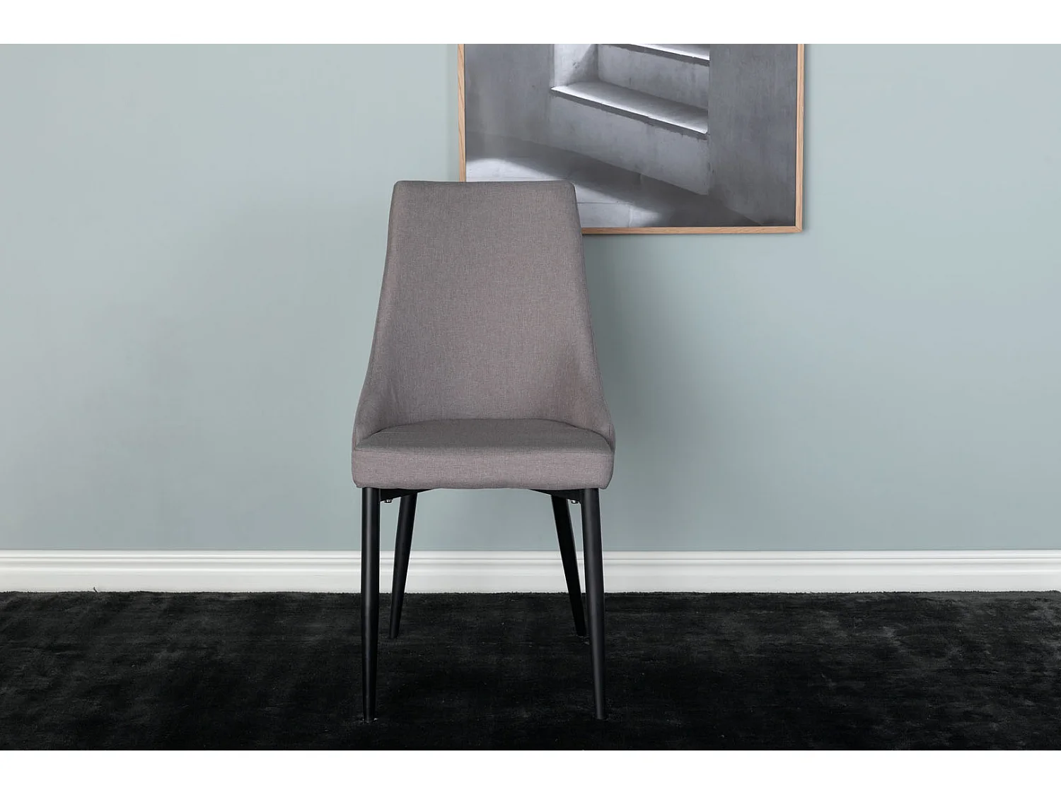 Leone2.0 Chaise de salle à manger, gris, noir.