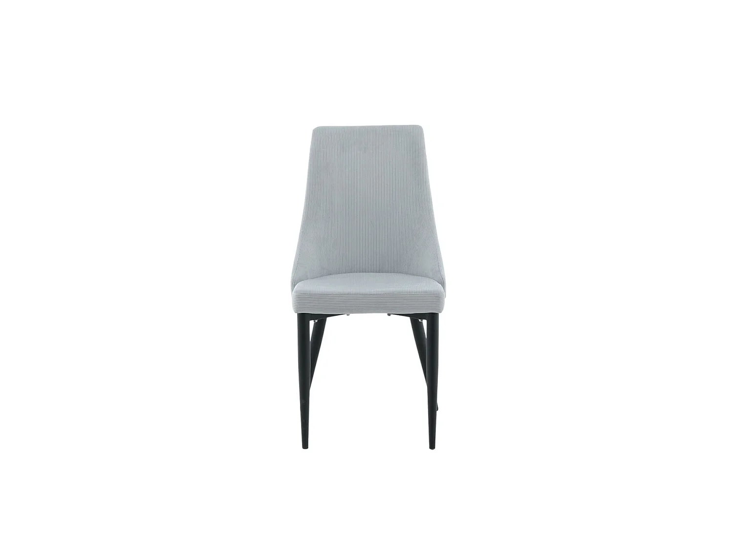 Leone Chaise de salle à manger en velours, gris clair, noir.
