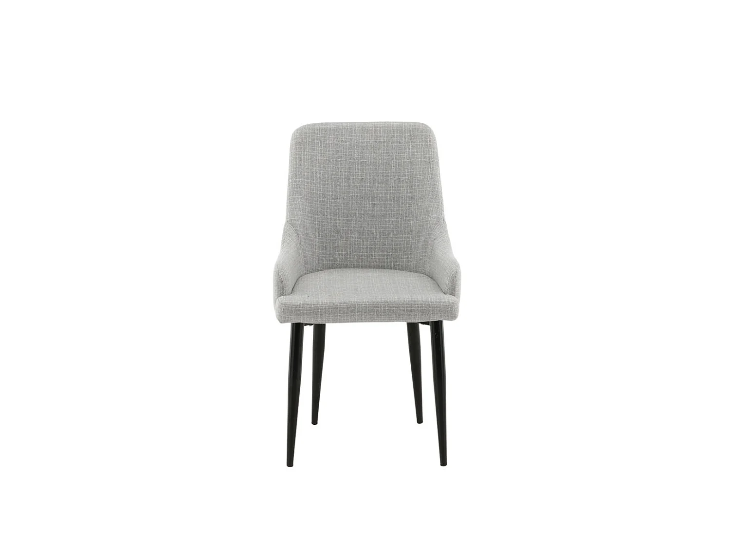 Plaza eetkamerstoel lichtgrijs, zwart.