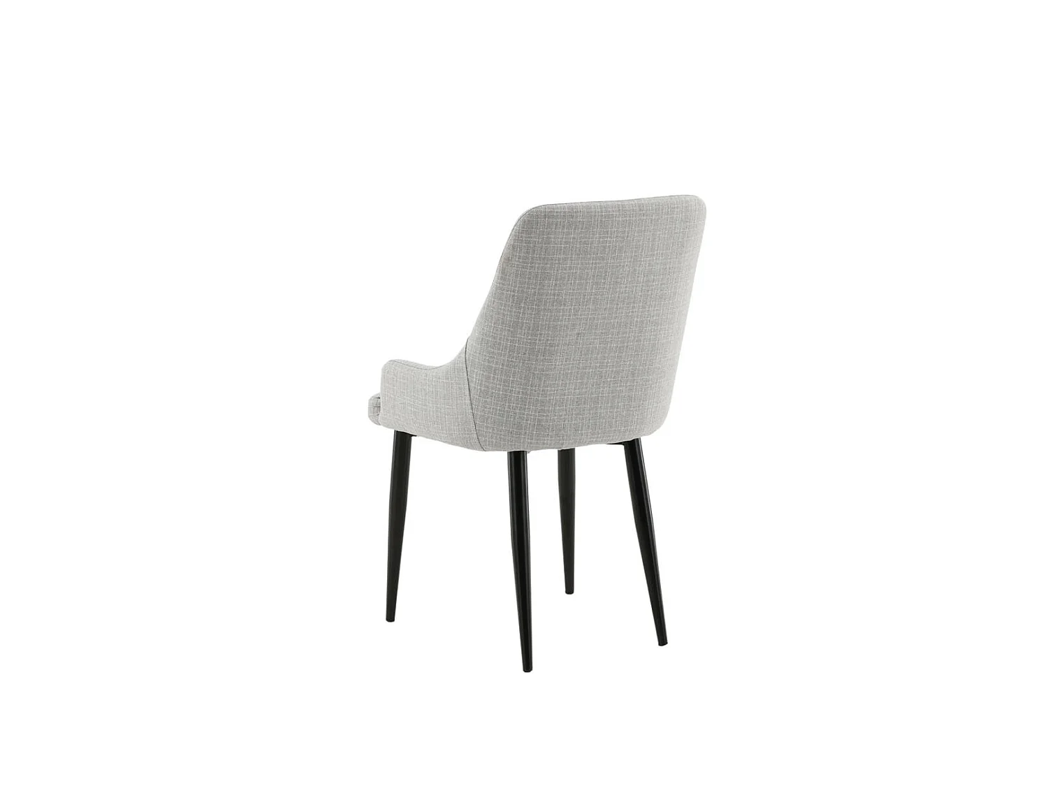 Plaza eetkamerstoel lichtgrijs, zwart.