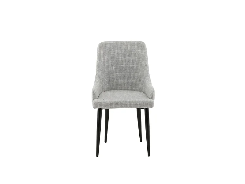 Plaza eetkamerstoel lichtgrijs, zwart.