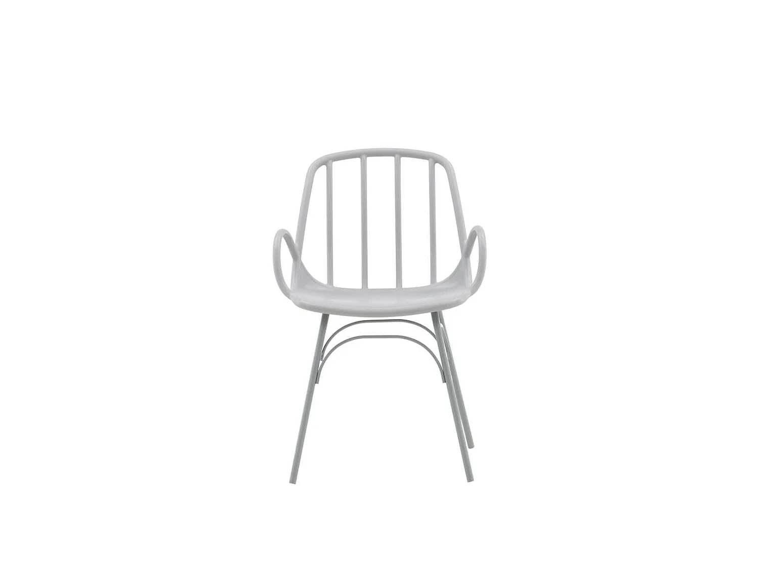 Dyrön chaise de salle à manger avec accoudoirs, plastique gris clair.