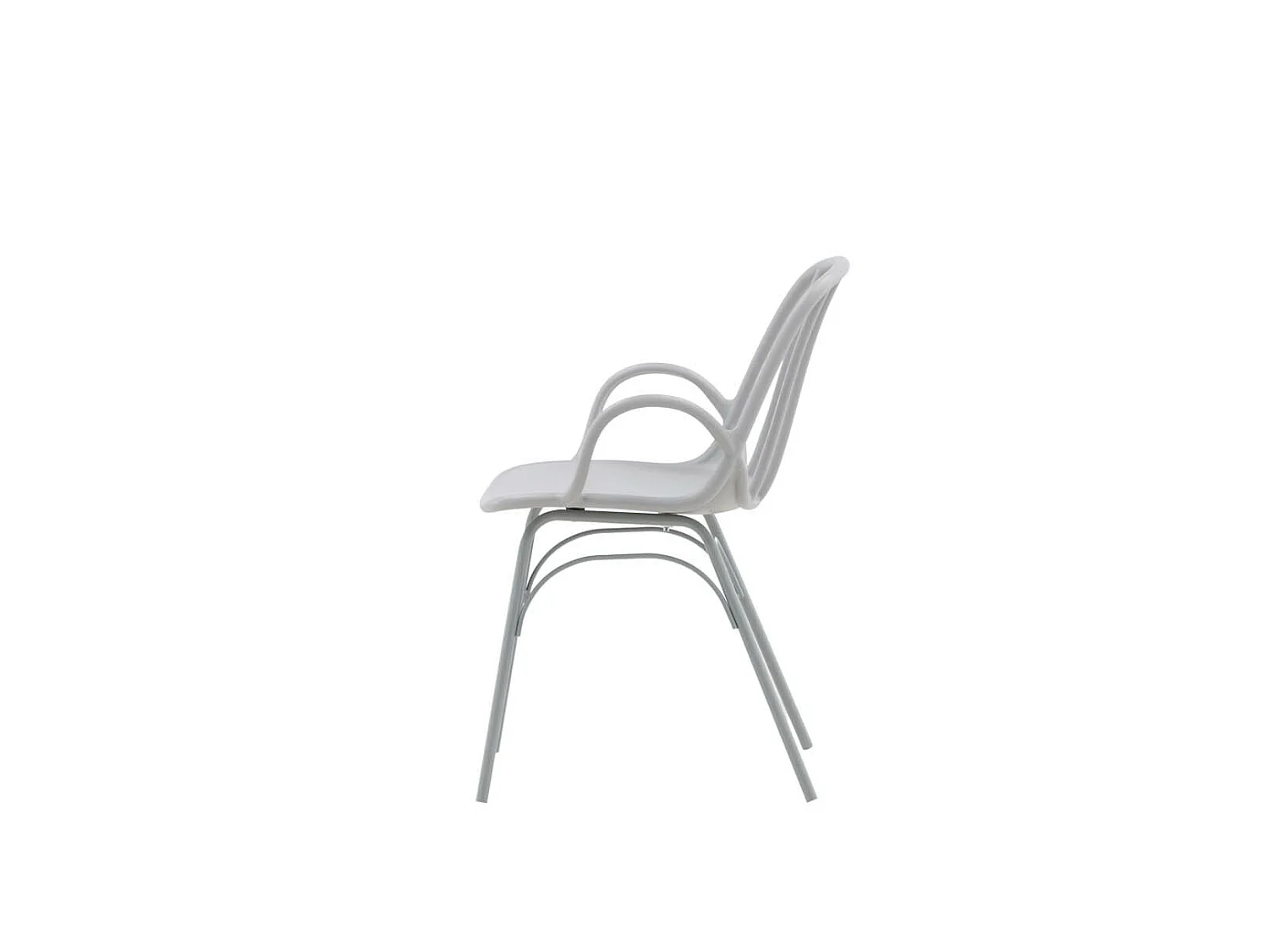 Dyrön chaise de salle à manger avec accoudoirs, plastique gris clair.