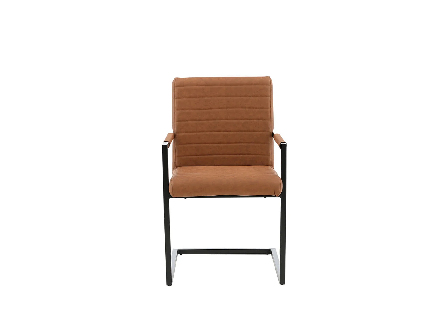 Art eetkamerstoel PU kunstleer bruin.