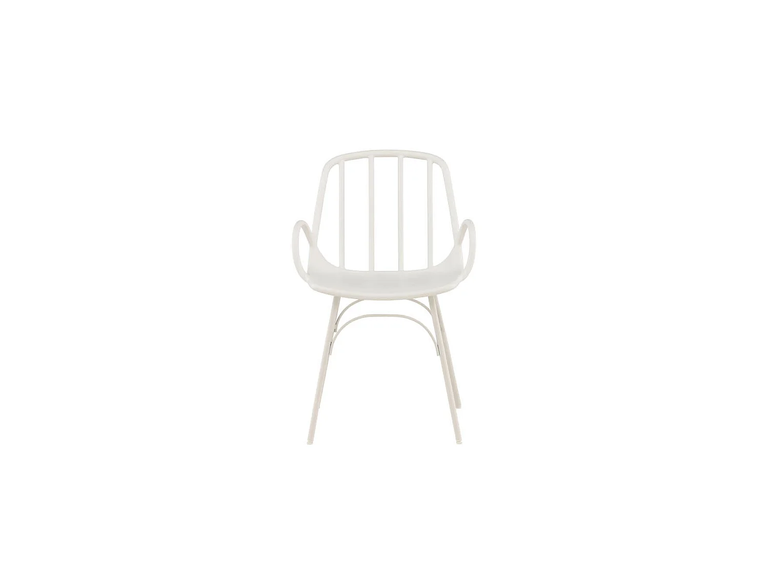 Dyrön chaise de salle à manger avec accoudoirs, plastique blanc.
