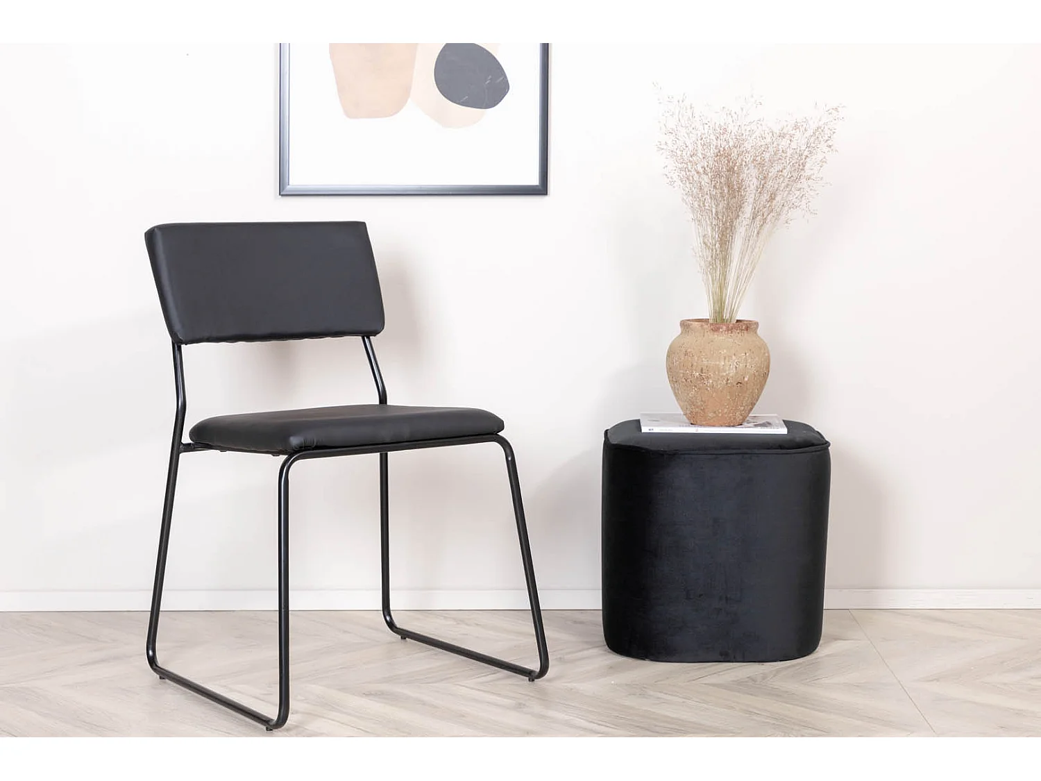 Kenth Esszimmerstuhl PU Kunstleder schwarz.