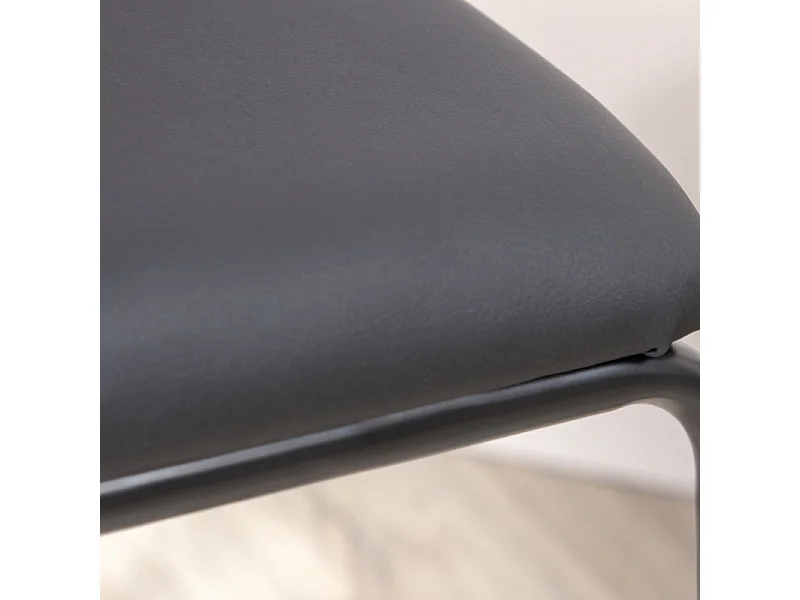 Kenth Esszimmerstuhl PU Kunstleder schwarz.