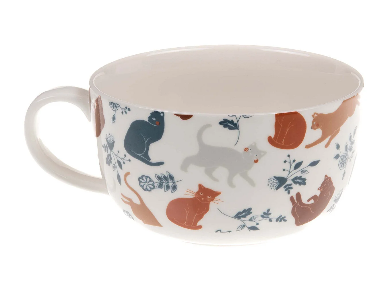 Tasse déjeuner en porcelaine imprimé Léo
