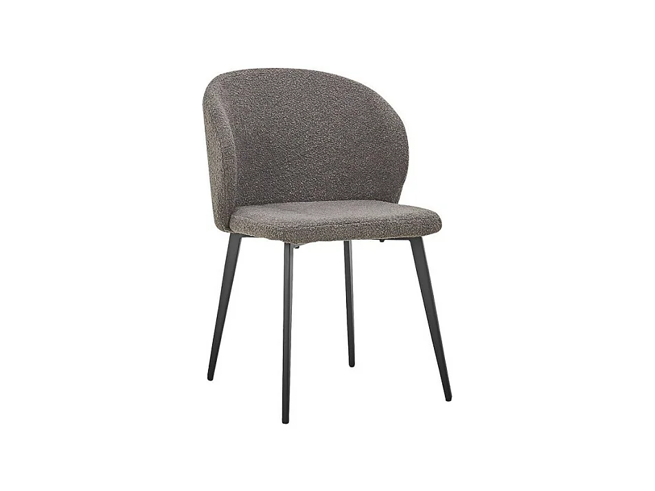 Stoel TOLO Bouclé Stof Grijs, afmeting H80 x B51 x D55, ideaal voor uw keuken of eetkamer