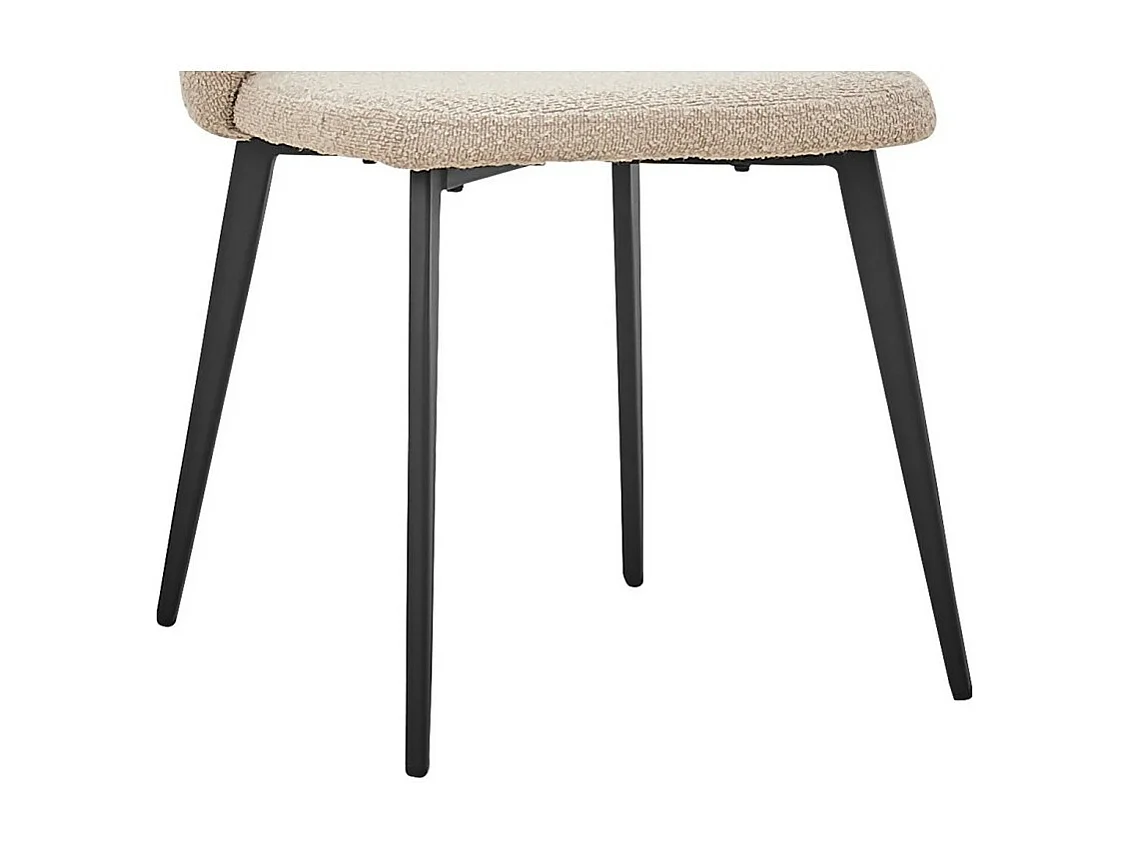 Stoel TOLO Bouclé Stof Zandkleur, afmetingen H80 x B51 x D55, ideaal voor uw keuken of eetkamer