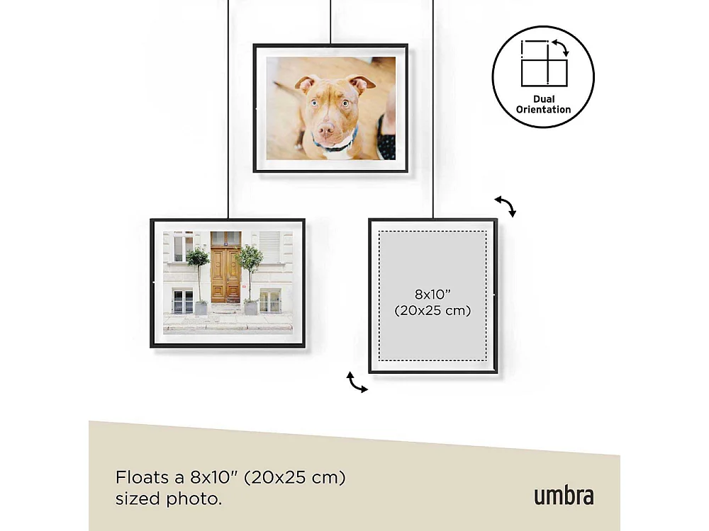 Porte photos escalier 3 cadres Exhibit