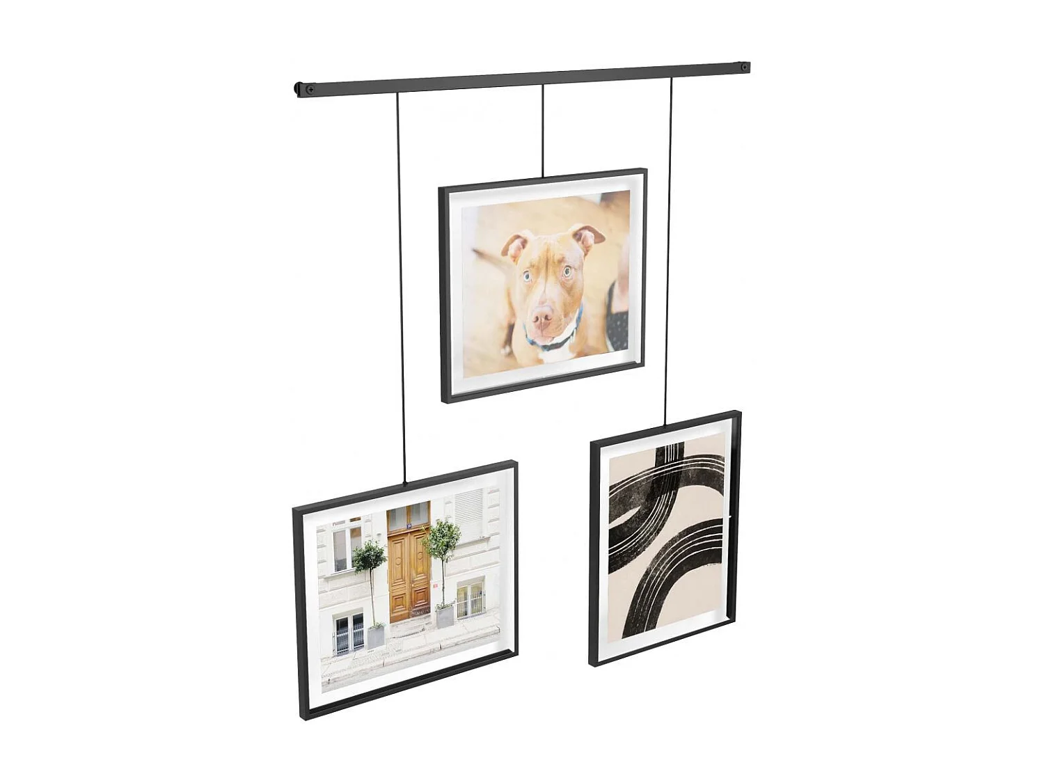 Porte photos escalier 3 cadres Exhibit Noir