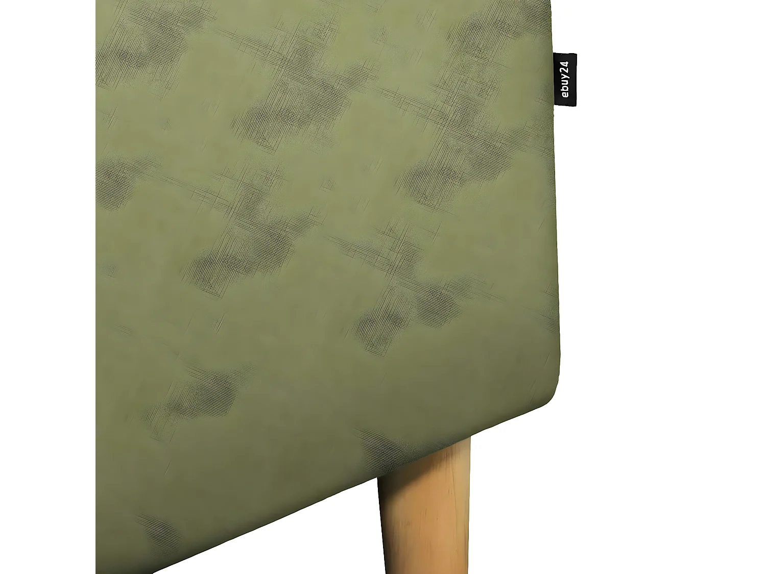 Mars Sofa, Canapé avec chaise longue réversible à droite ou à gauche, en tissu vert avec pieds en bois.