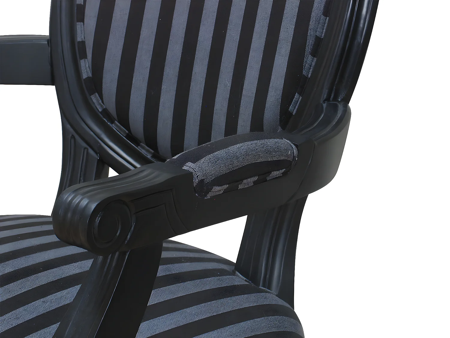 Amaretta Ensemble de salle à manger 100x180/280, 2 extensions inclues, noirs m 2+6 chaises rococo vintage noir/noir.