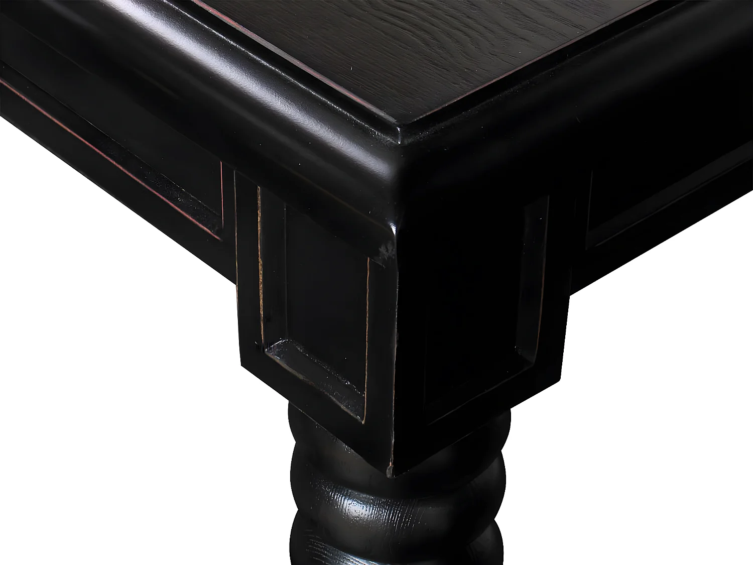 Amaretta Ensemble de salle à manger 100x180/280, 2 extensions inclues, noirs m 2+6 chaises rococo vintage noir/noir.