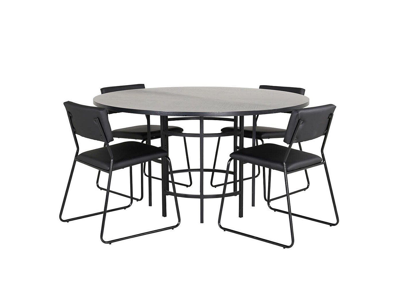 Ensemble Table Et 2 Chaises Compact - Design Blanc Et Chêne - Idéal Pour Petits Espaces (cuisine, Terrasse) - 5