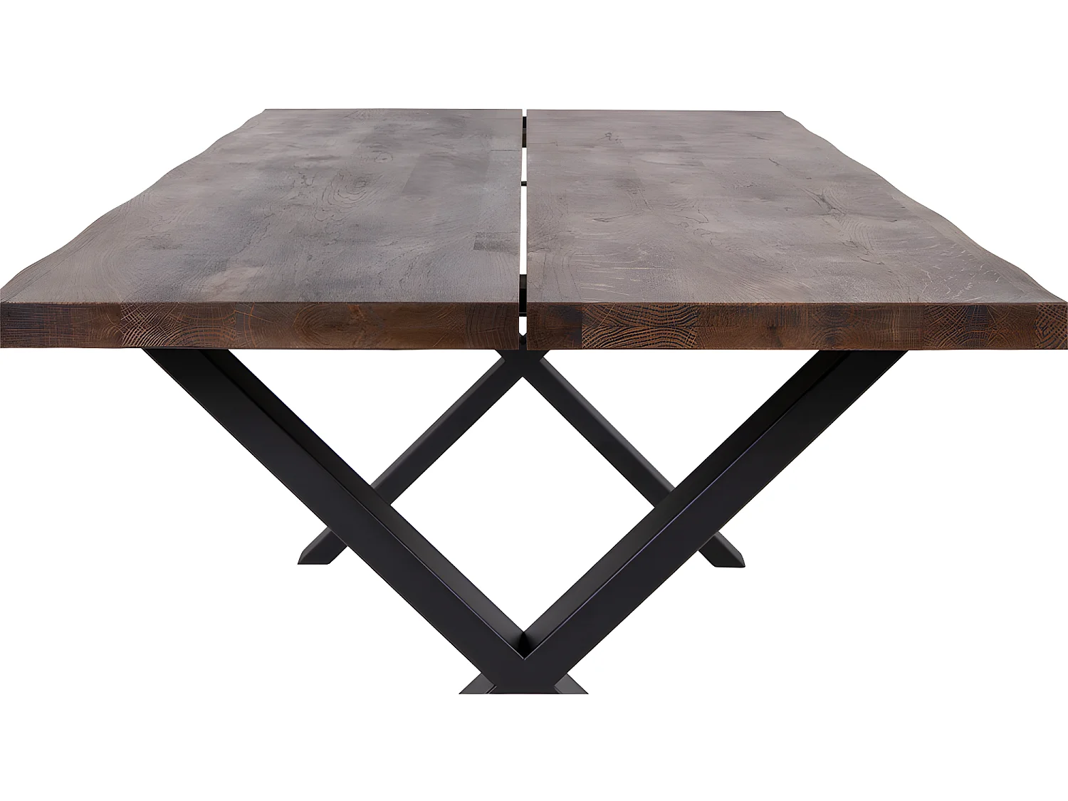 Tony eethoek , 1 eettafel en 6 stoelen donker bruin en eik.