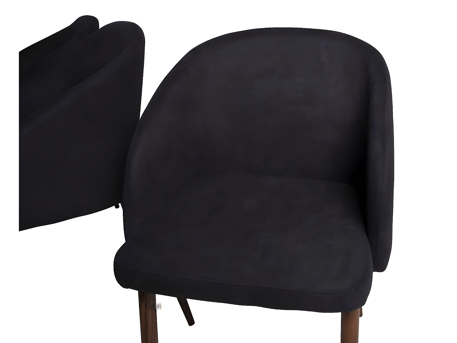 MarinaBLBL ensemble table, table noir et 6 Arch chaises noir.