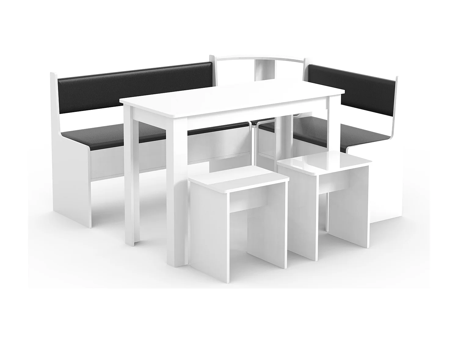 Dining Group Esal White H. 80 x W. 153 x D. 153 cm