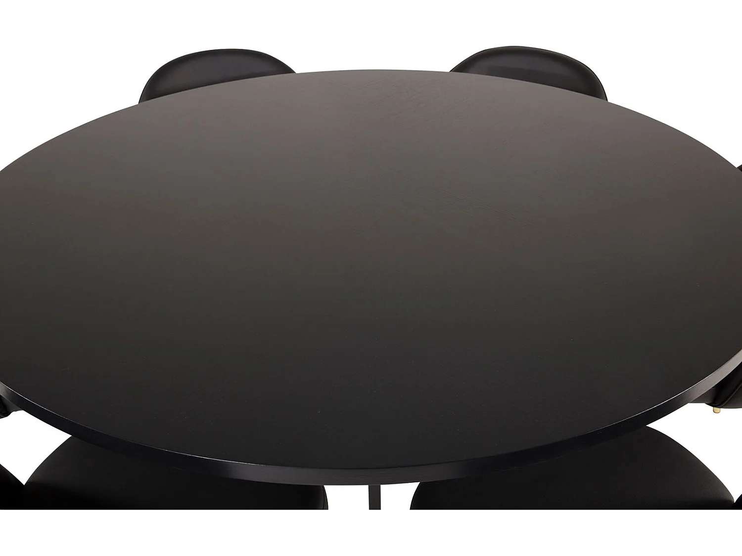 Copenhagen ensemble table, table marron et 6 Velvet chaises Similicuir PU noir.