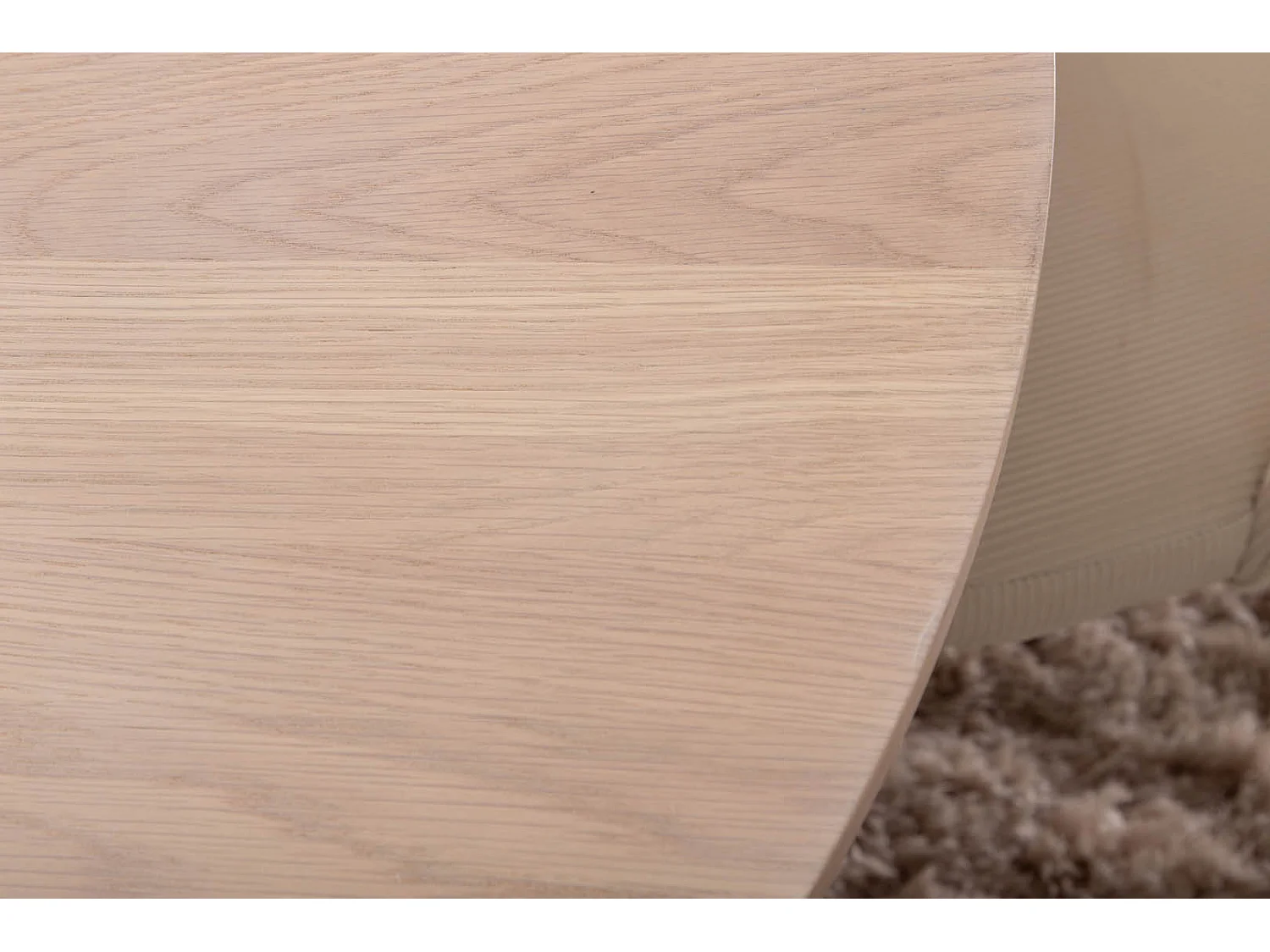 BiancaROWW ensemble table, table chêne plaqué blanc washed et 4 Velvet chaises Velours côtelé beige, noir.